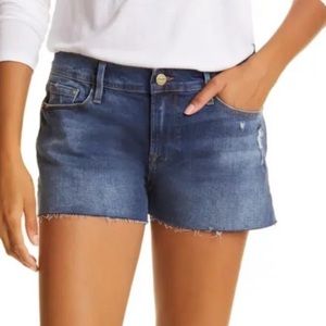 Frame Le Cutoff Distressed Dark Wash Shorts Women’s Size 28